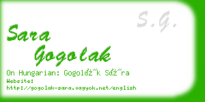 sara gogolak business card